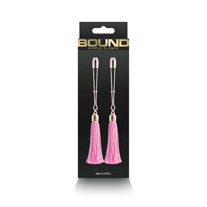 Bound 'T1' Tassel Nipple Clamps –Pink