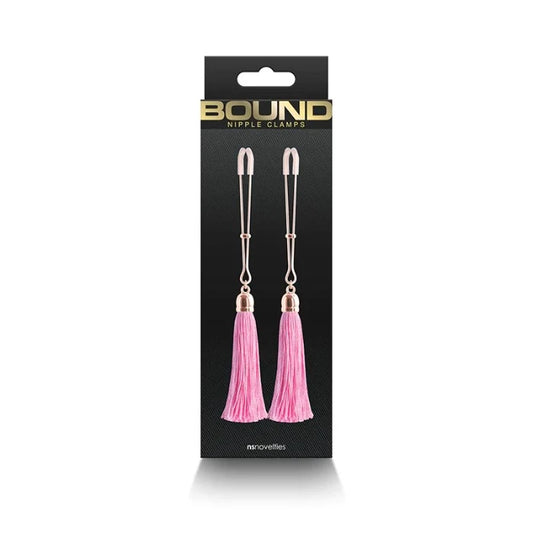 Bound 'T1' Tassel Nipple Clamps –Pink