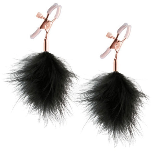 Bound "F1" Feather Nipple Clamps -Black