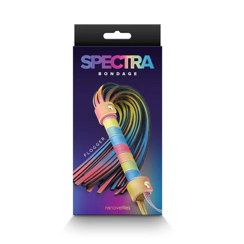 Spectra Bondage Flogger -Rainbow