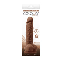 Colours 5 Inch Vibrating Dildo -Brown