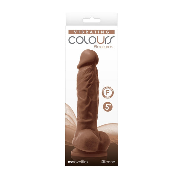 Colours 5 Inch Vibrating Dildo -Brown