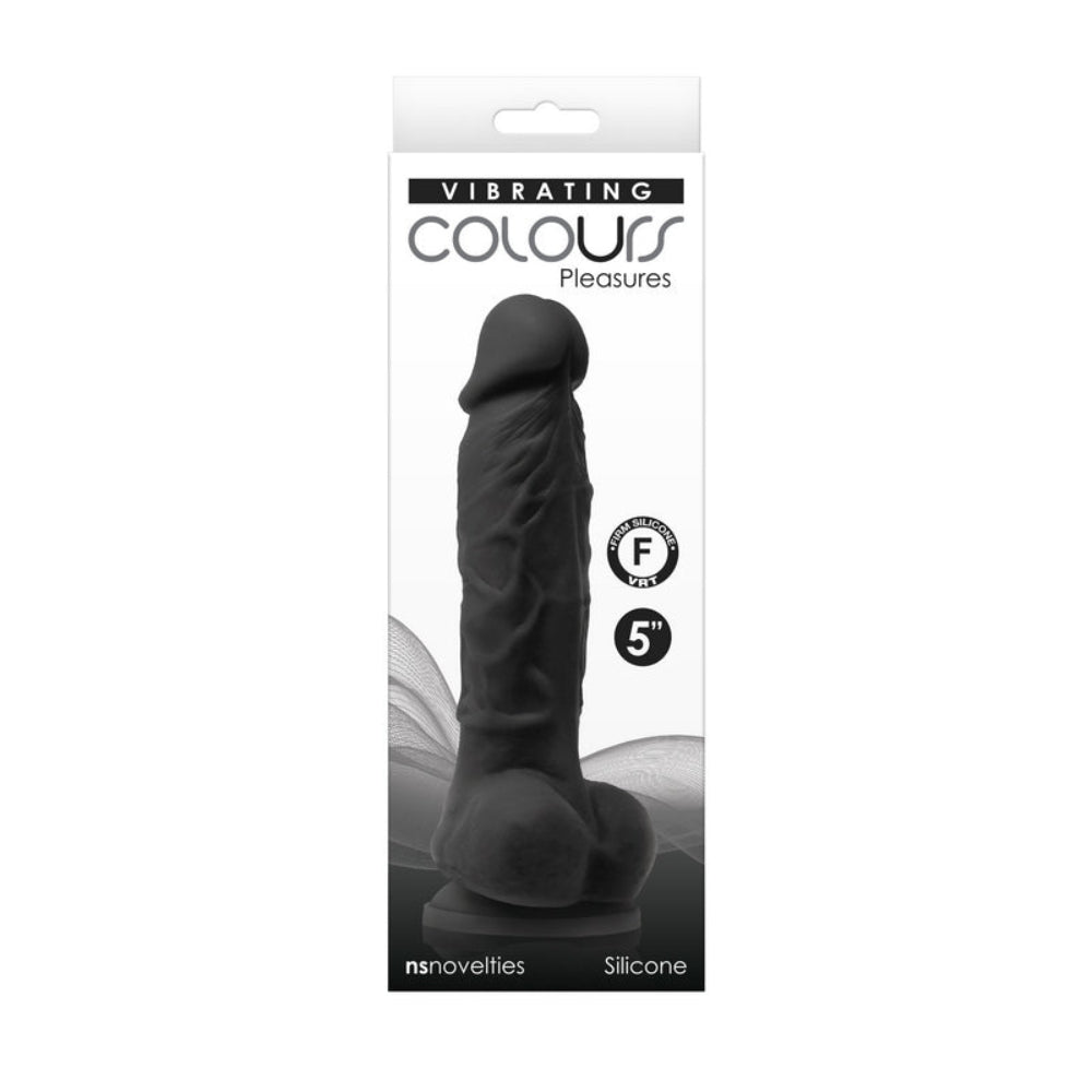 Colours 5 Inch Vibrating Dildo -Black