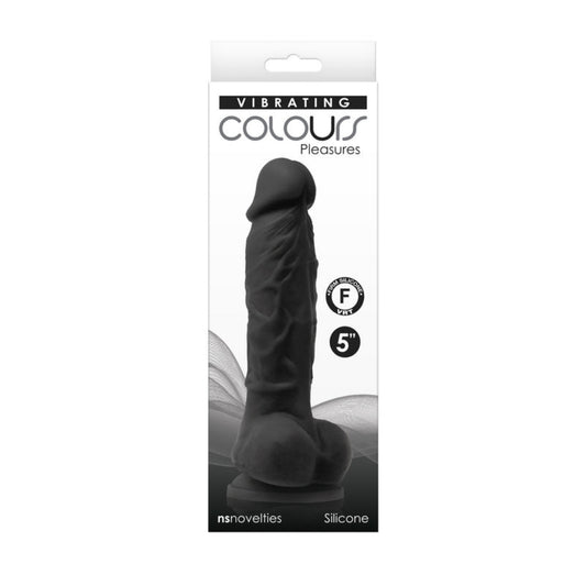 Colours 5 Inch Vibrating Dildo -Black