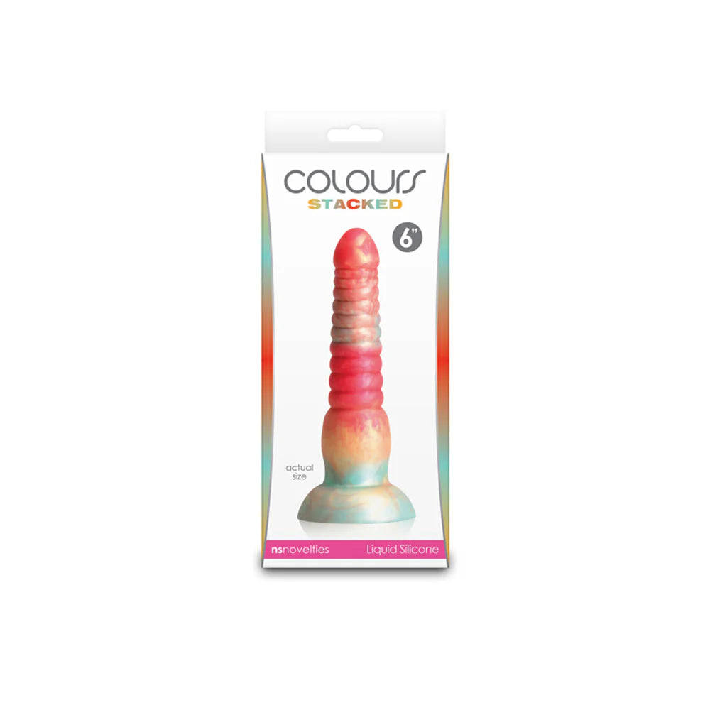 Colours Stacked 6'' Dildo -Red/Gold
