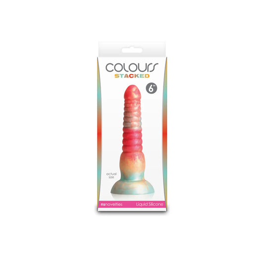 Colours Stacked 6'' Dildo -Red/Gold