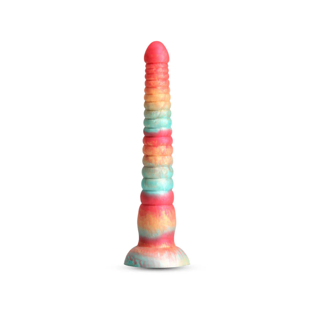 Colours Stacked 9" Dildo -Red/Gold