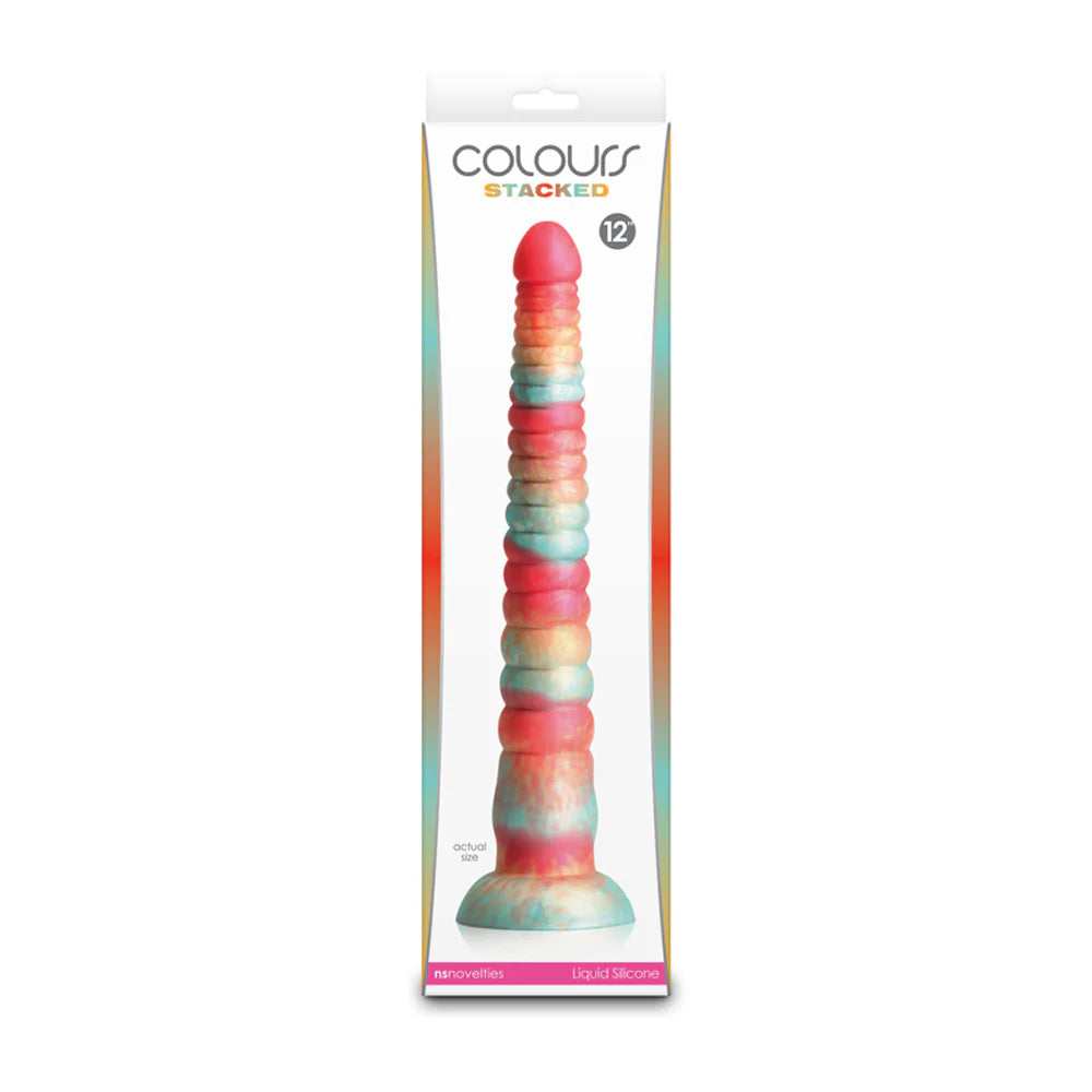 Colours - Stacked - 12" Dildo - Red/Gold