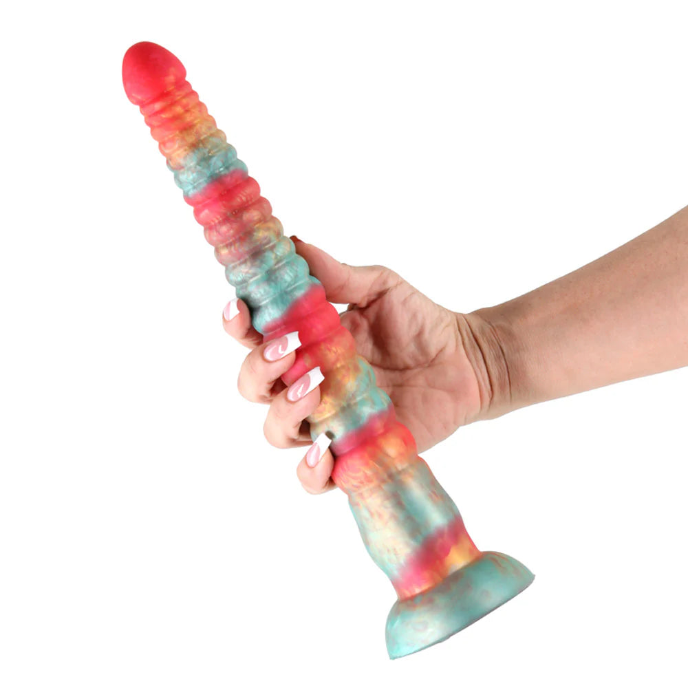 Colours - Stacked - 12" Dildo - Red/Gold