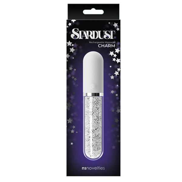 Stardust Charm Large Bullet - White