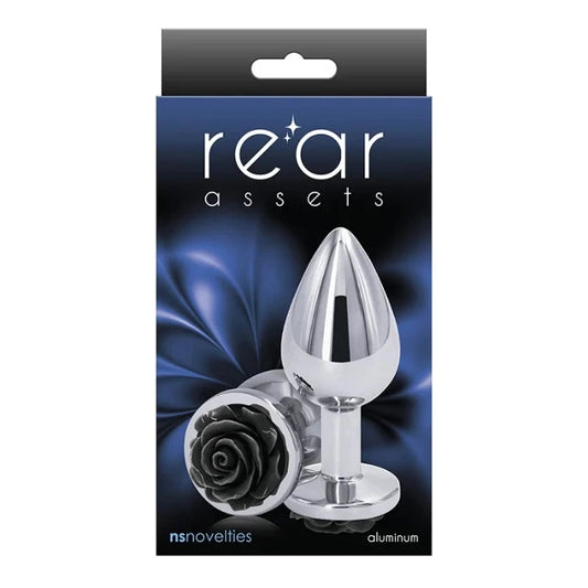 Rear Assets 'Rose' Small Plug Black/Silver
