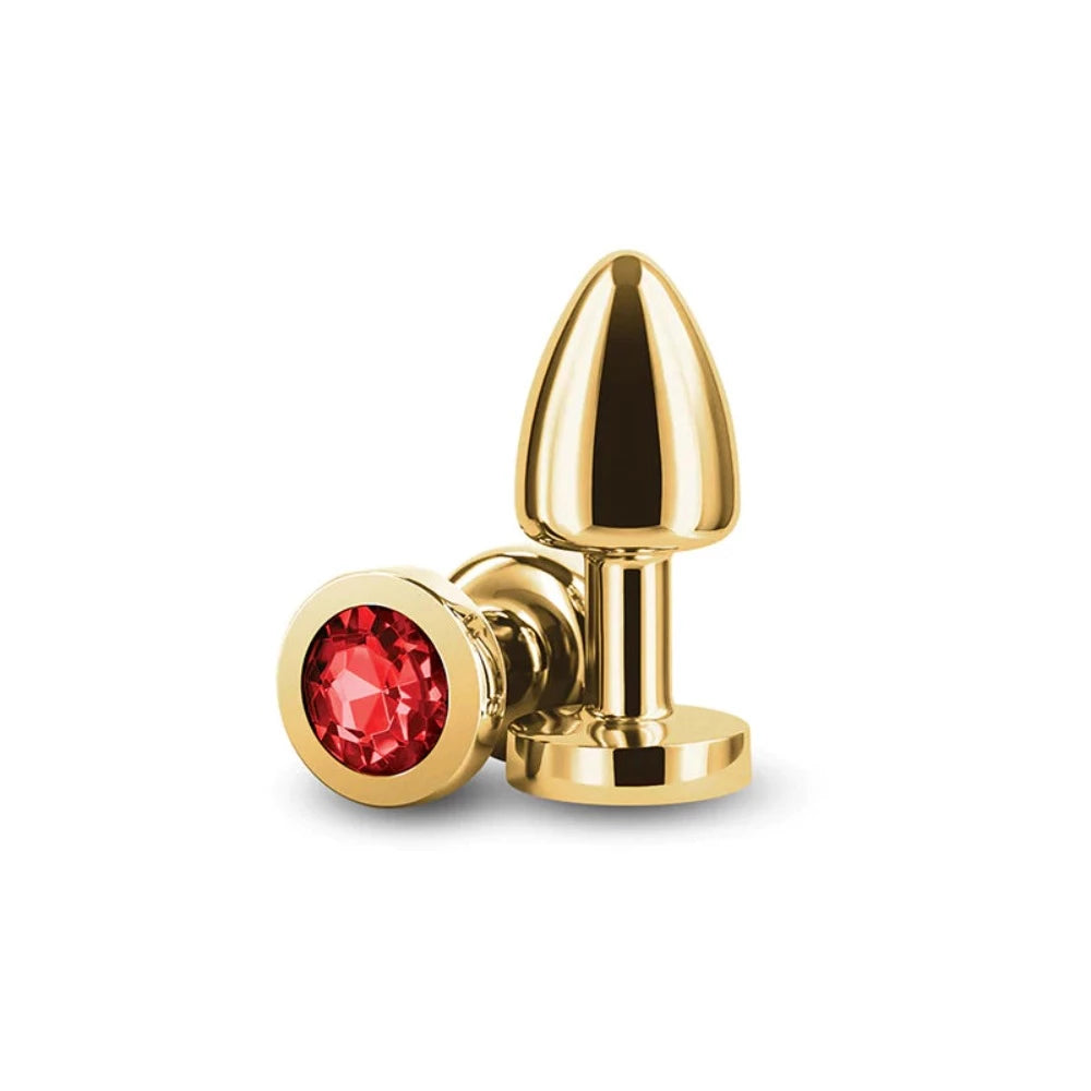 Rear Assets 'Petite' Gold / Red Gem Plug -Small