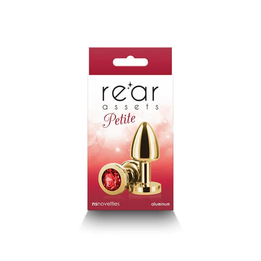 Rear Assets 'Petite' Gold / Red Gem Plug -Small
