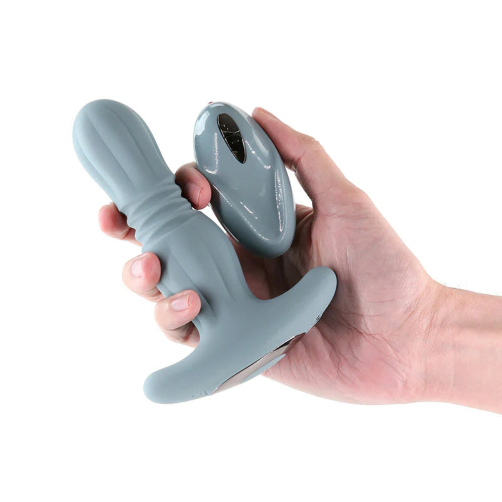 Renegade ''Gemini'' Thrusting Anal Plug -Gray