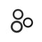 Renegade 3pc Slim Rings -Black