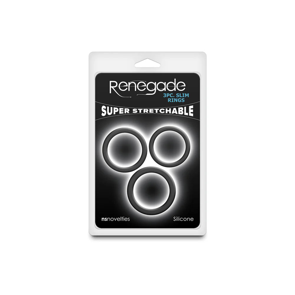 Renegade 3pc Slim Rings -Black