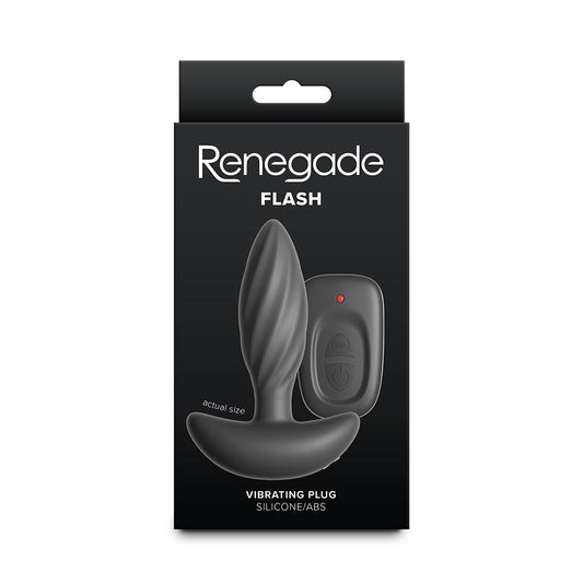 Renegade 'Flash' Vibrating Plug -Black