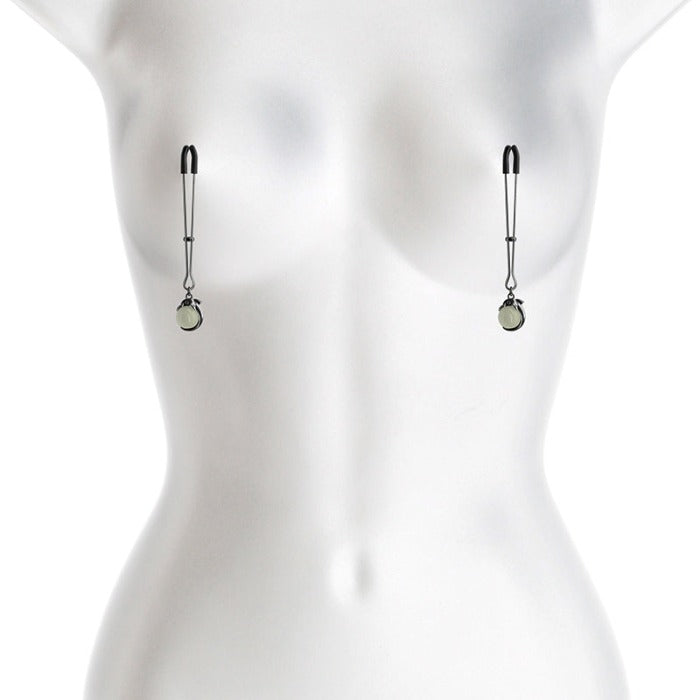 Bound "G1" Glows Nipple Clamps -Gun Metal
