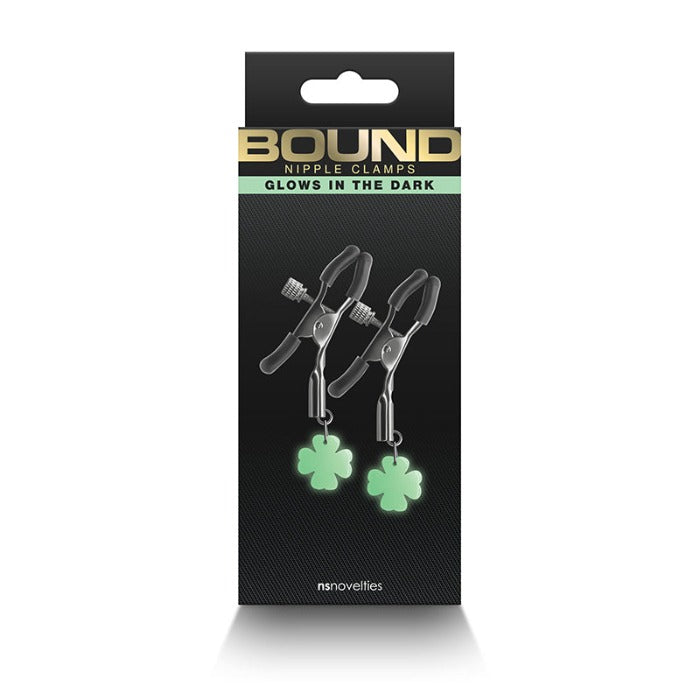 Bound "G4" Glows Nipple Clamps -Gun Metal