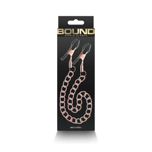 Bound "DC2" Nipple Clamps -Rose Gold