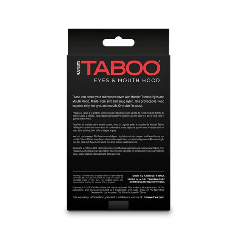 Taboo "Eyes & Mouth" Hood -Black