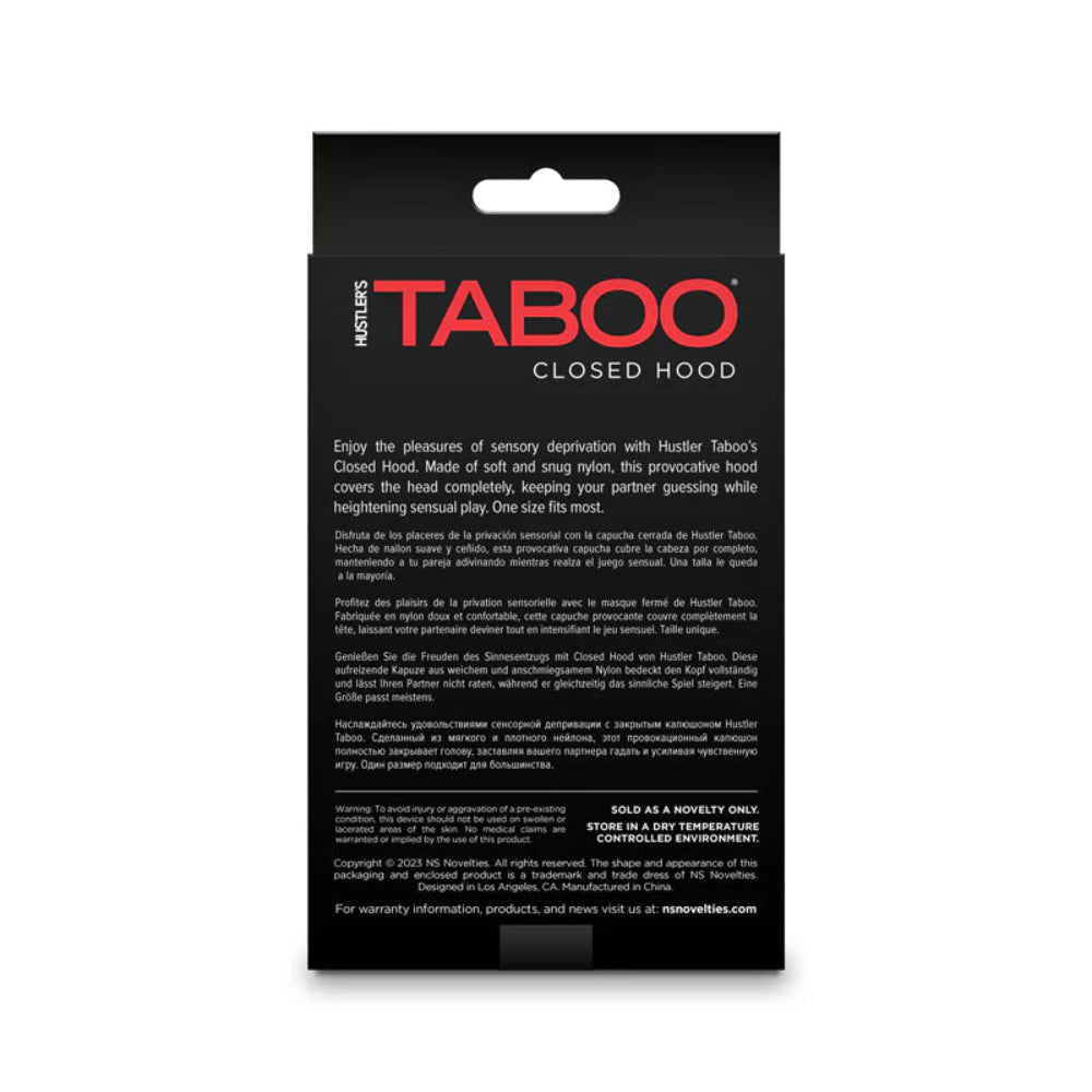 Taboo 'Closed Eyes' Hood -Black