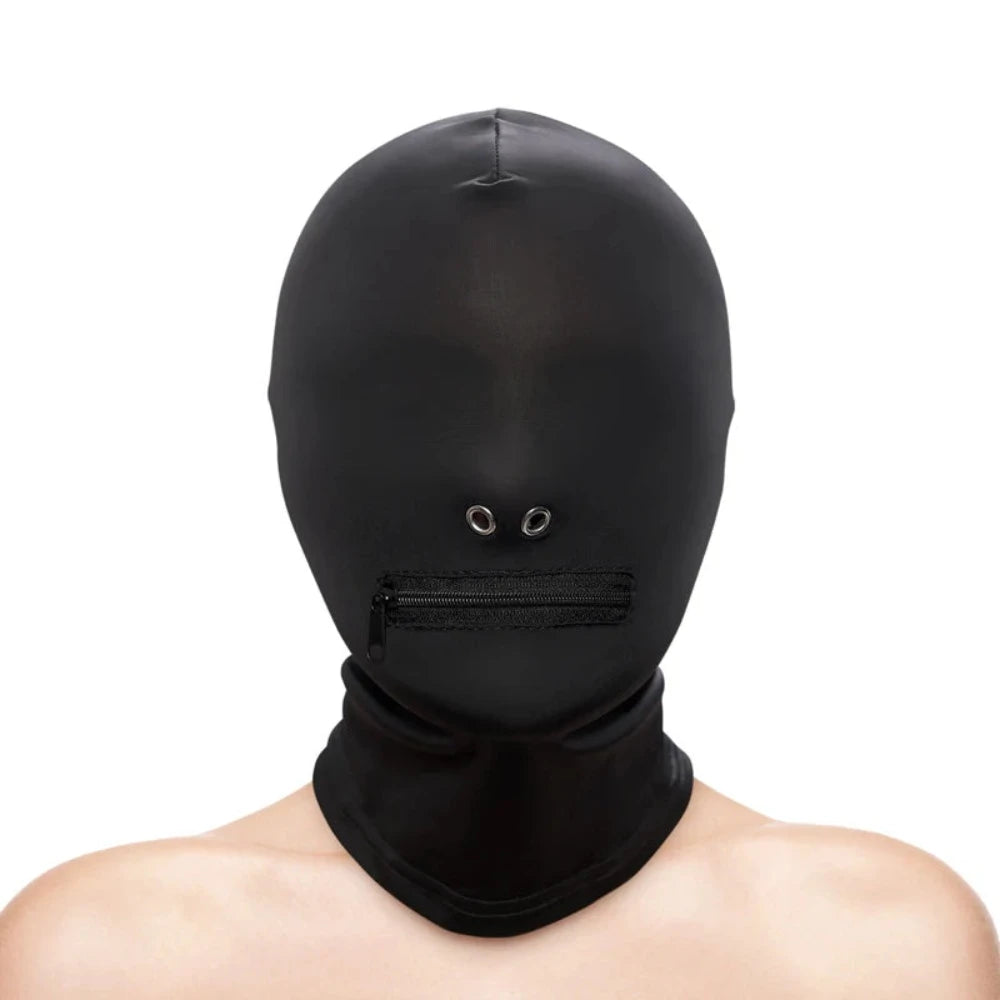Taboo "Zippered Mouth" Hood -Black