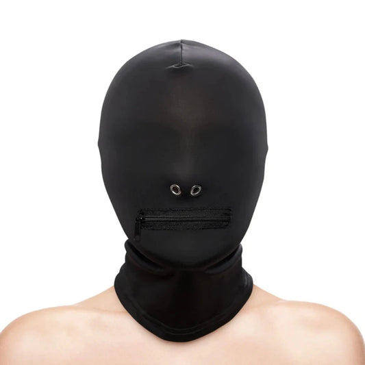 Taboo "Zippered Mouth" Hood -Black