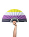 Non-Binary Pride Hand Fan - Wooden
