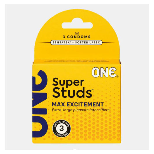 One Super Stud Condoms - 3pk