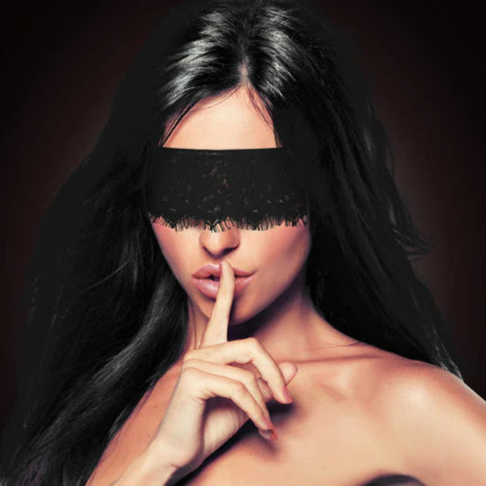 Ouch! Mystère Lace Mask -Black