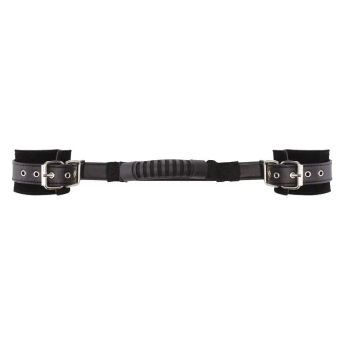 Ouch! Adjustable Leather Handcuffs -Black