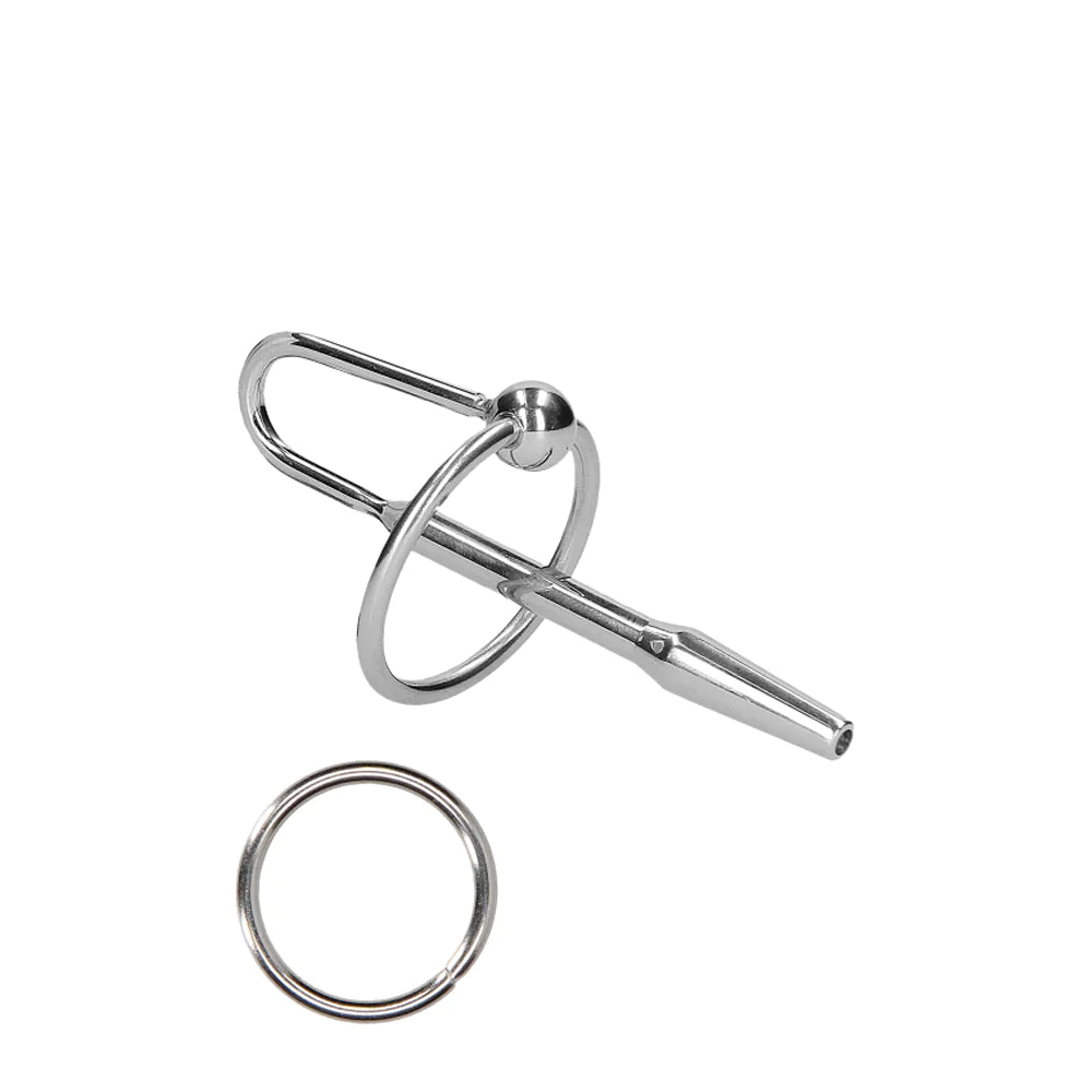 Ouch! Stainless "Penis Plug" w/ Glans Ring