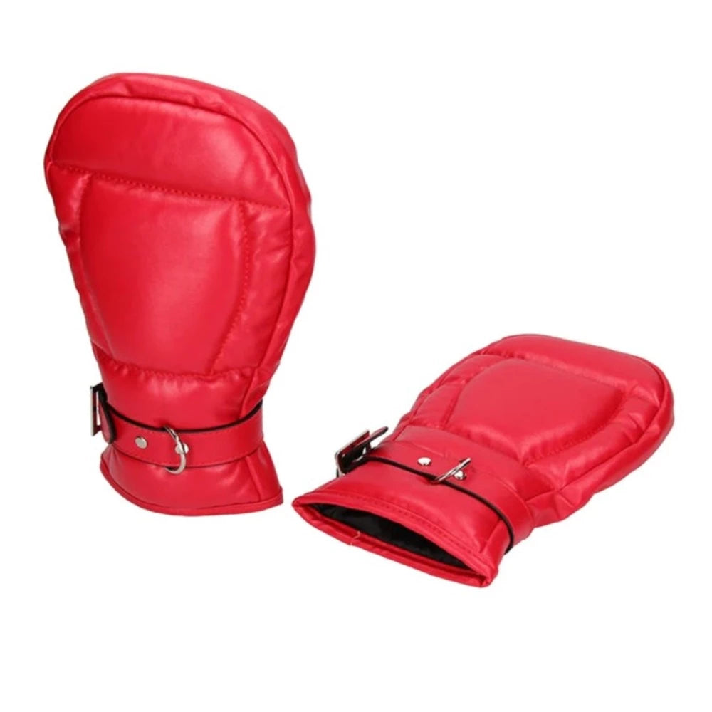 Ouch! Puppy Play "Dog" Mitts -Red