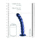 Ouch! 8" Beaded G-Spot Dildo -Blue