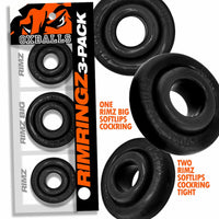 OXB - Rimringz 3pc Cock Ring Set -Black