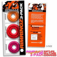 Oxballs Rimringz Cockring 3-Pack Fire Hots