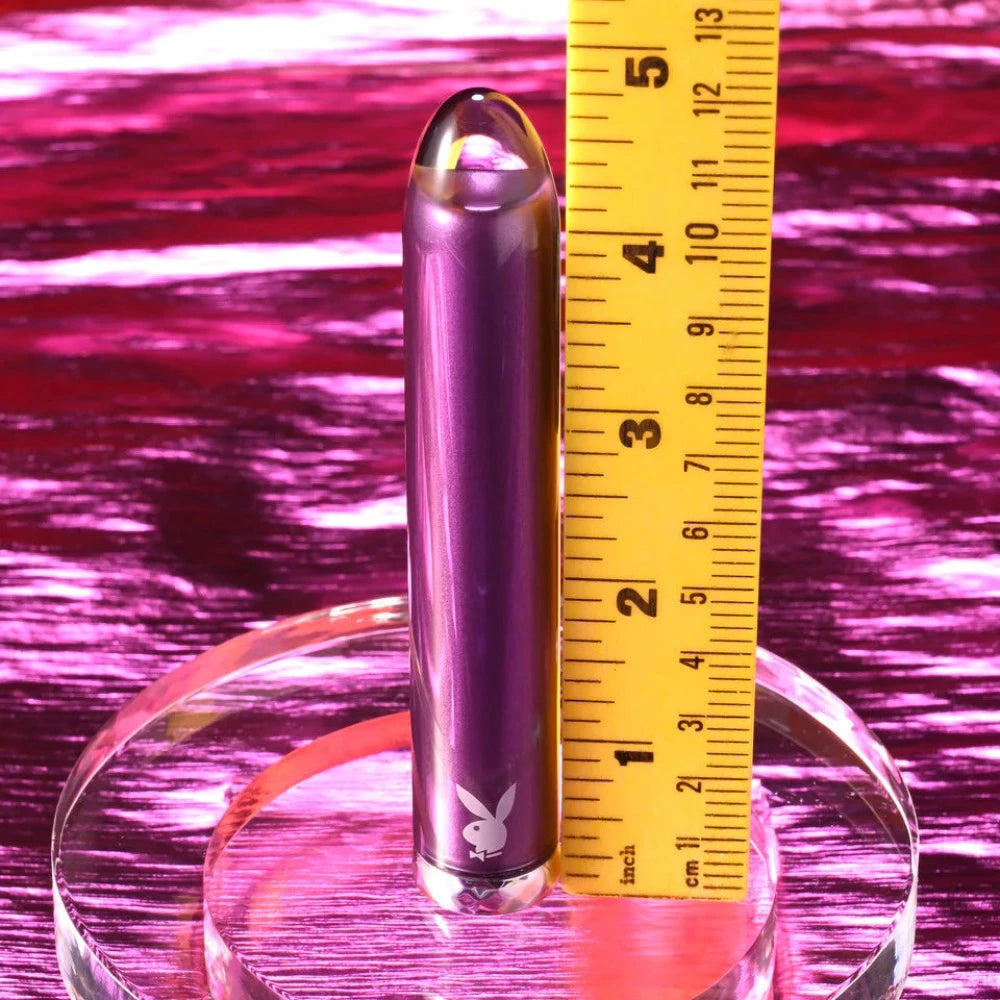 Playboy "Amethyst" Glass Vibe -Purple