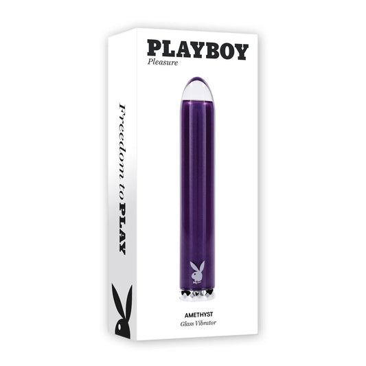 Playboy "Amethyst" Glass Vibe -Purple