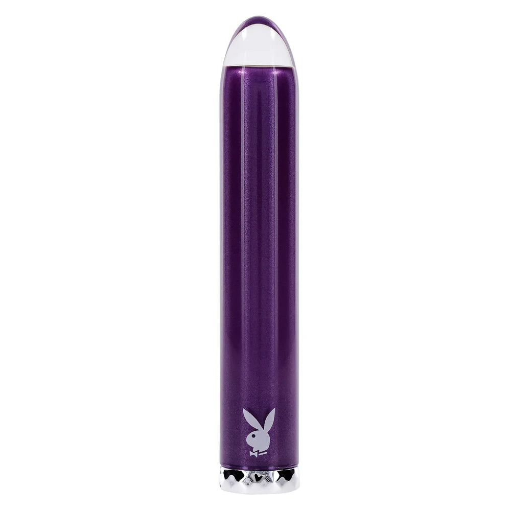 Playboy "Amethyst" Glass Vibe -Purple