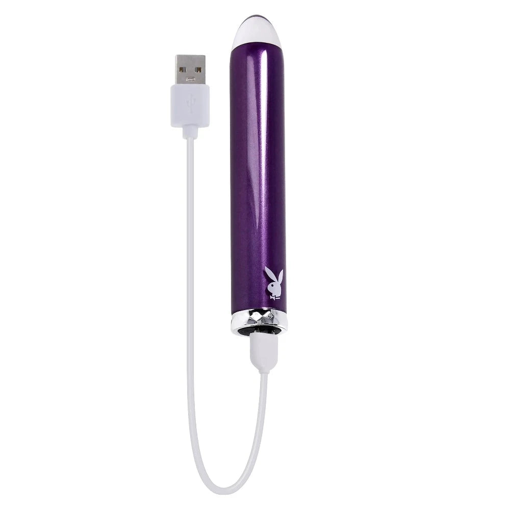 Playboy "Amethyst" Glass Vibe -Purple