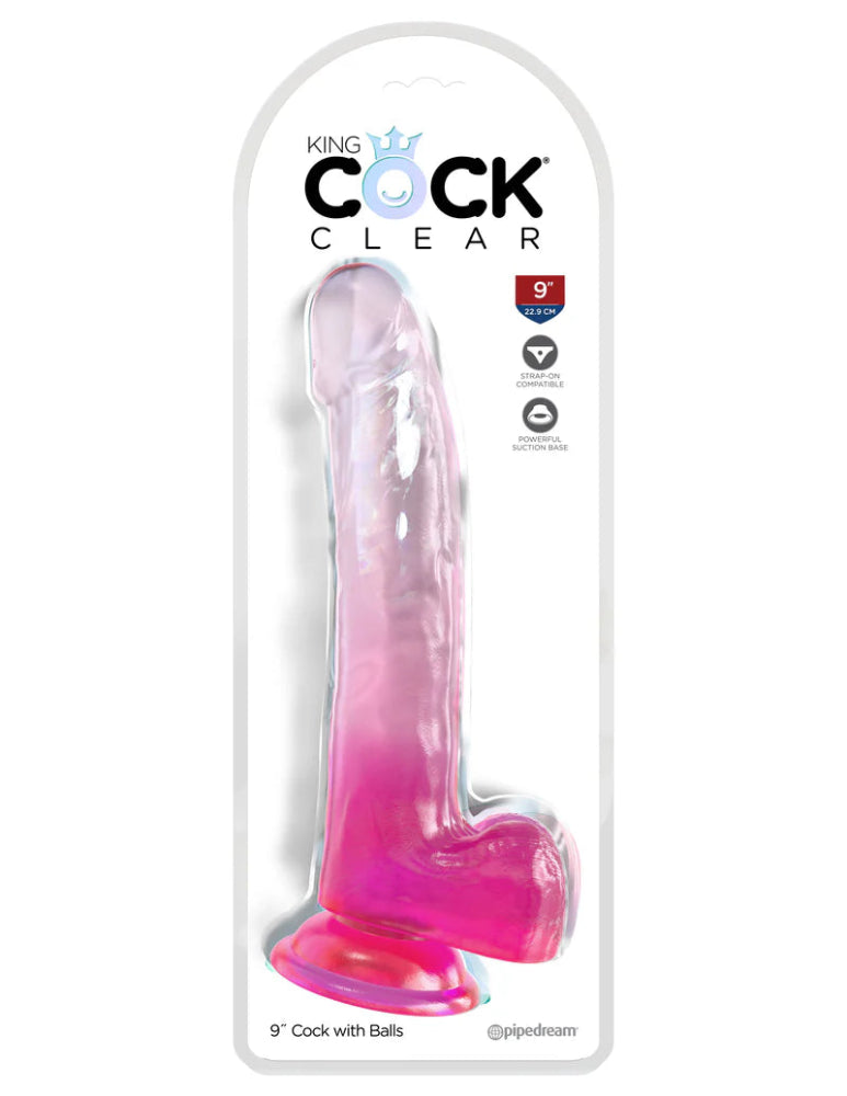King Cock 9" Pink Dildo