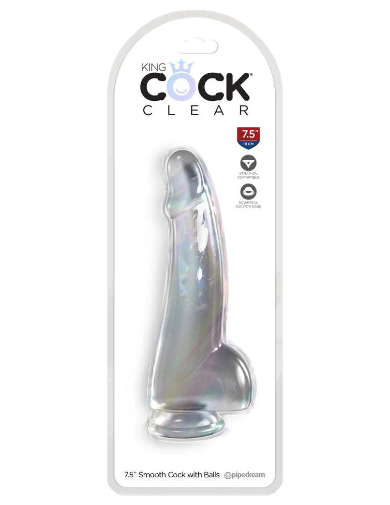 King Cock 7.5" Clear Dildo