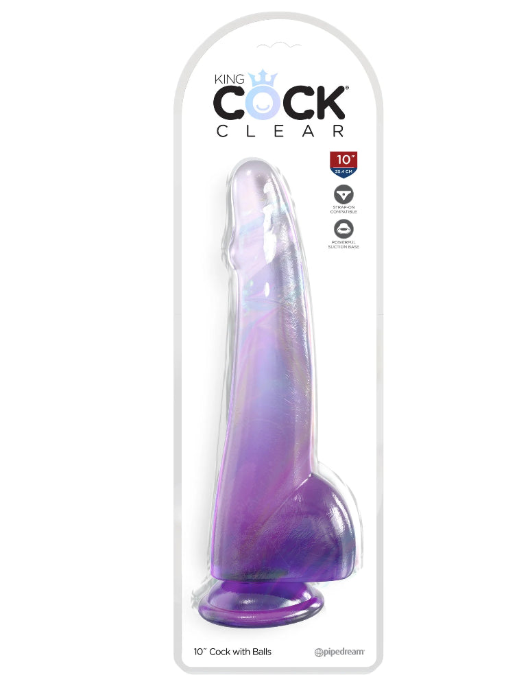 King Cock 10" Purple Dildo