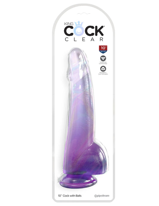 King Cock 10" Purple Dildo
