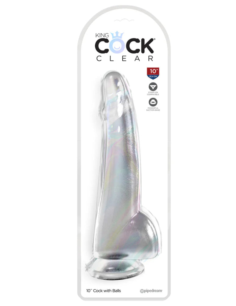 King Cock 10'' Clear Dildo