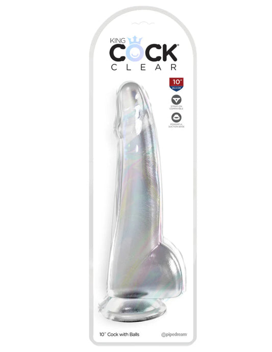 King Cock 10'' Clear Dildo