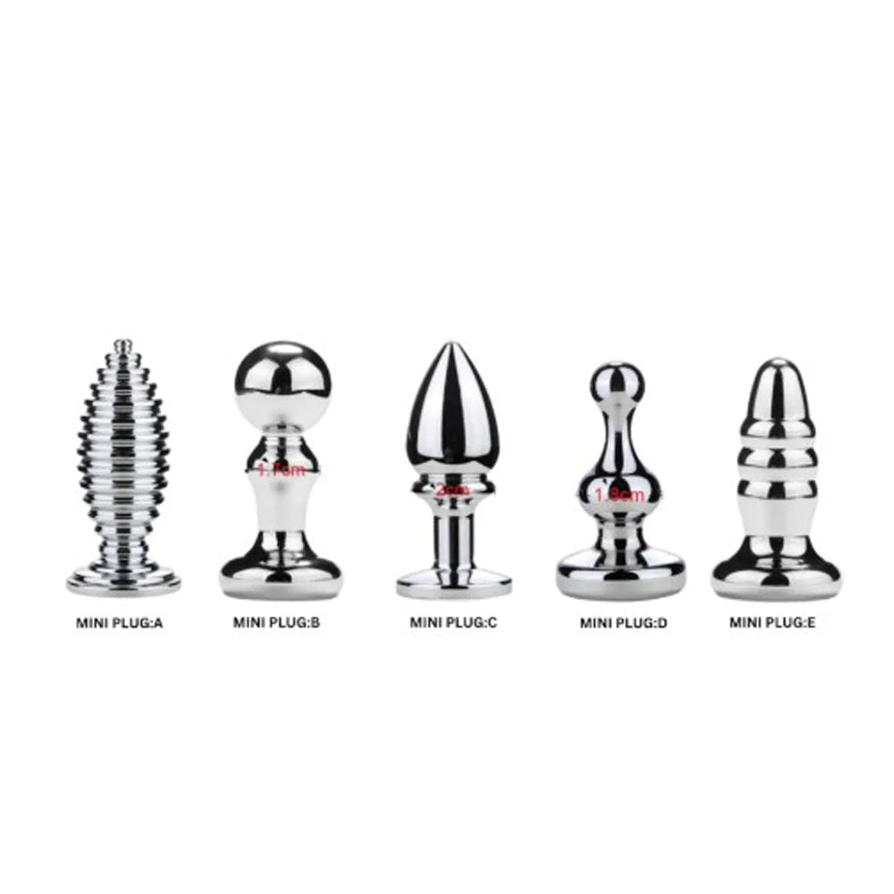 Pink Elephant Mini Plug Set of 5 Stainless Steel Plugs
