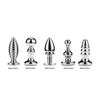 Pink Elephant Mini Plug Set of 5 Stainless Steel Plugs