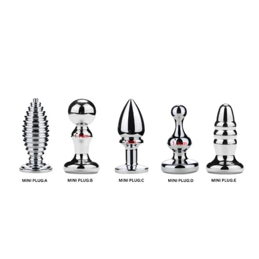 Pink Elephant Mini Plug Set of 5 Stainless Steel Plugs